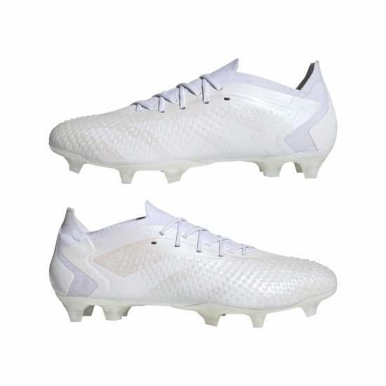 Adidas Predator .1 Low Firm Ground Football Boots White/White Футболни стоножки