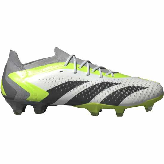Adidas Predator .1 Low Firm Ground Football Boots Wht/Blk/Lemon Мъжки футболни бутонки