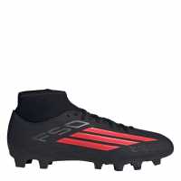 Adidas Mens Addias F50 Club Mid Cut Firm Ground Football Boots Black/Red 