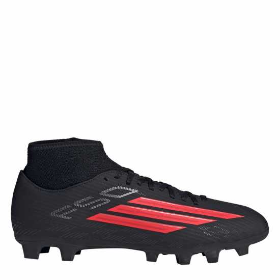 Adidas Mens Addias F50 Club Mid Cut Firm Ground Football Boots Black/Red 