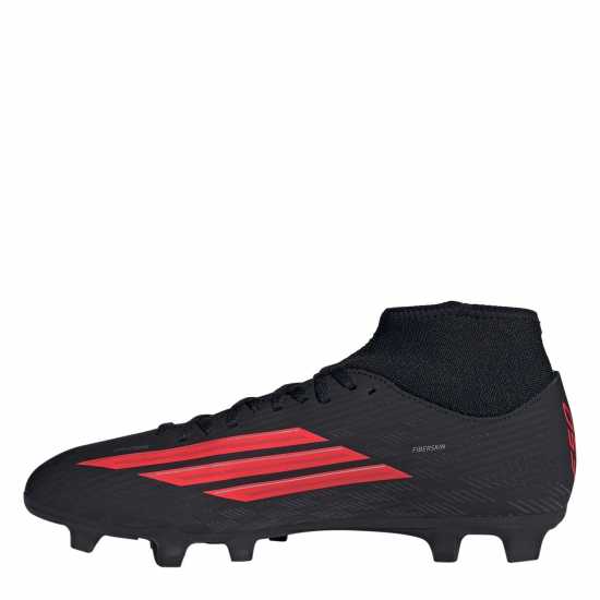 Adidas Mens Addias F50 Club Mid Cut Firm Ground Football Boots Black/Red 