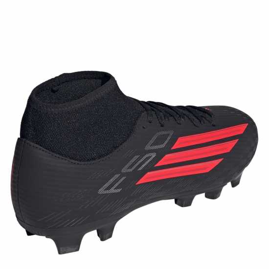 Adidas Mens Addias F50 Club Mid Cut Firm Ground Football Boots Black/Red 