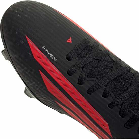 Adidas Mens Addias F50 Club Mid Cut Firm Ground Football Boots Black/Red 