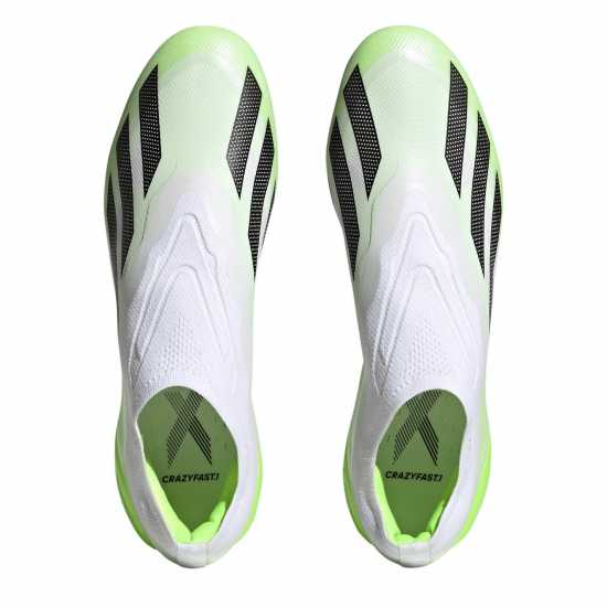 Adidas X Crazyfast Elite Laceless Firm Ground Football Boots Wht/Blk/Lemon Мъжки футболни бутонки