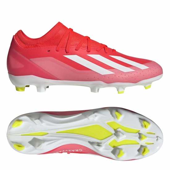 Adidas X Crazyfast League Firm Ground Football Boots Red/Wht/Yellow Мъжки футболни бутонки