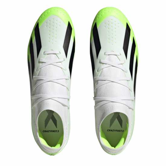 Adidas X Crazyfast League Firm Ground Football Boots Wht/Blk/Lemon Мъжки футболни бутонки