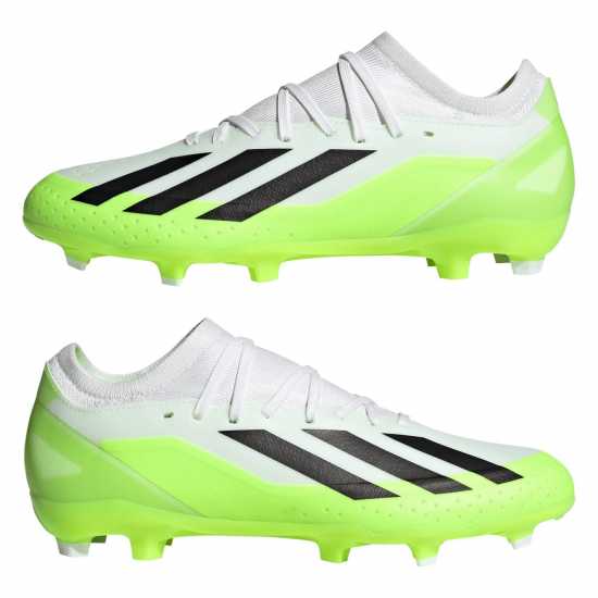 Adidas X Crazyfast League Firm Ground Football Boots Wht/Blk/Lemon Мъжки футболни бутонки