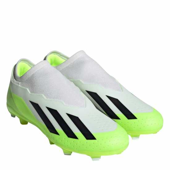 Adidas X Crazyfast League Laceless Firm Ground Football Boots Бяло/Черно/Лимон Мъжки футболни бутонки