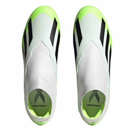 Adidas X Crazyfast League Laceless Firm Ground Football Boots Бяло/Черно/Лимон Мъжки футболни бутонки