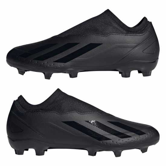 Adidas X Crazyfast League Laceless Firm Ground Football Boots Black/Black Мъжки футболни бутонки