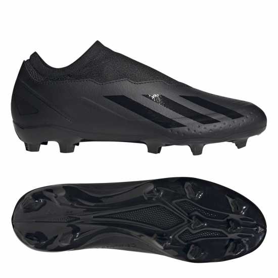 Adidas X Crazyfast League Laceless Firm Ground Football Boots Black/Black Мъжки футболни бутонки