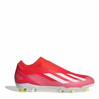 Adidas X Crazyfast League Laceless Firm Ground Football Boots Червен/Бял/Жълт Футболни стоножки