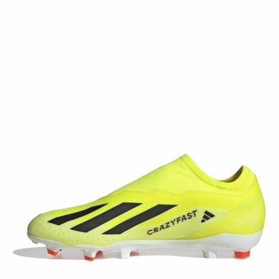 Adidas X Crazyfast League Laceless Firm Ground Football Boots Жълто/Черно/Бяло Футболни стоножки