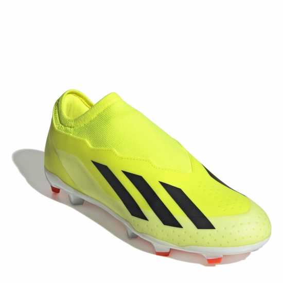 Adidas X Crazyfast League Laceless Firm Ground Football Boots Жълто/Черно/Бяло Футболни стоножки