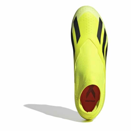 Adidas X Crazyfast League Laceless Firm Ground Football Boots Yellow/Blk/Wht Мъжки футболни бутонки