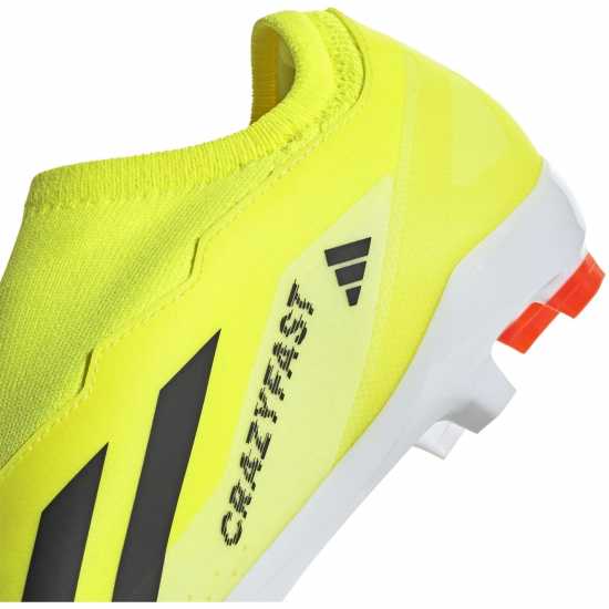 Adidas X Crazyfast League Laceless Firm Ground Football Boots Yellow/Blk/Wht Мъжки футболни бутонки