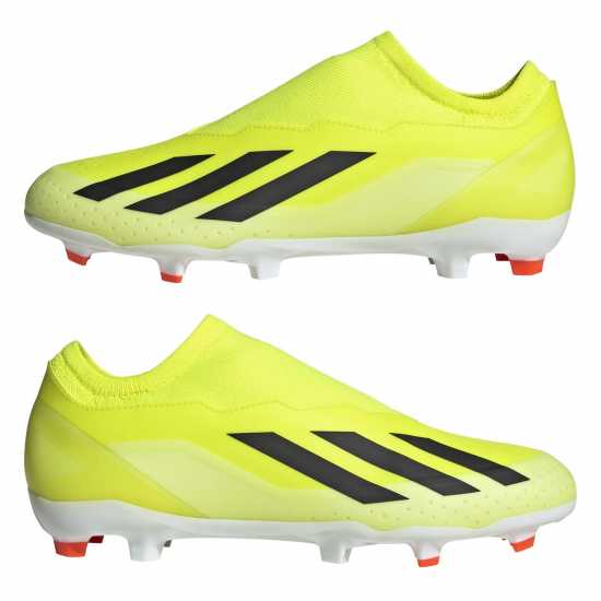 Adidas X Crazyfast League Laceless Firm Ground Football Boots Yellow/Blk/Wht Мъжки футболни бутонки