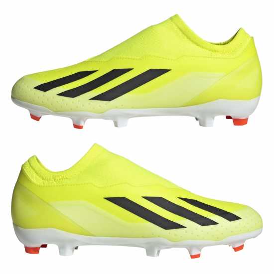 Adidas X Crazyfast League Laceless Firm Ground Football Boots Жълто/Черно/Бяло Футболни стоножки