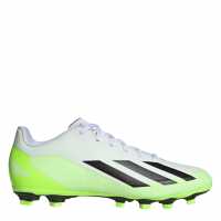 Adidas X Crazyfast Club Flexible Firm Ground Football Boots Wht/Blk/Lemon Мъжки футболни бутонки