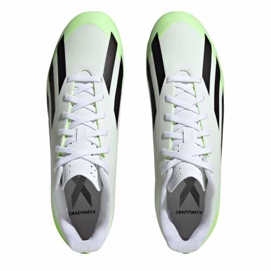 Adidas X Crazyfast Club Flexible Firm Ground Football Boots Бяло/Черно/Лимон Футболни стоножки