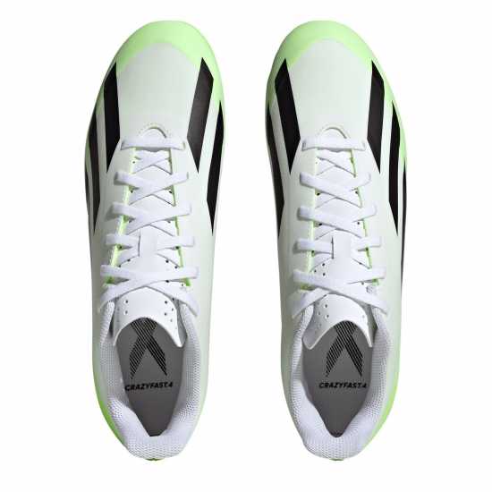 Adidas X Crazyfast Club Flexible Firm Ground Football Boots Wht/Blk/Lemon Мъжки футболни бутонки