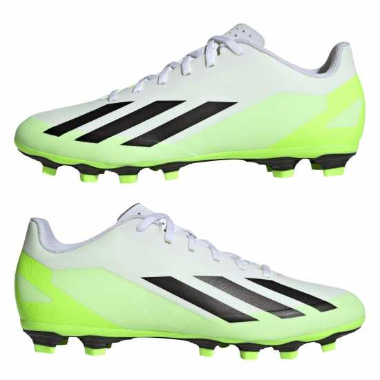 Adidas X Crazyfast Club Flexible Firm Ground Football Boots Wht/Blk/Lemon Мъжки футболни бутонки