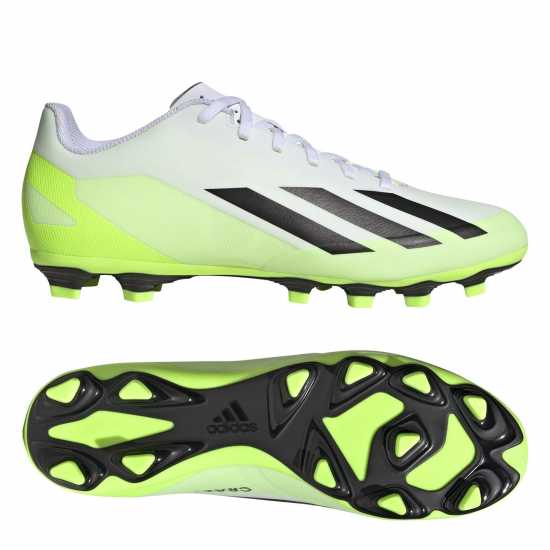 Adidas X Crazyfast Club Flexible Firm Ground Football Boots Бяло/Черно/Лимон Футболни стоножки