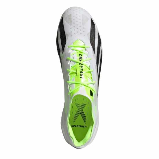 Adidas X Crazyfast+ Firm Ground Football Boots Wht/Blk/Lemon Мъжки футболни бутонки