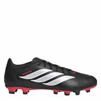 Adidas Mens  Predator Club Firm Ground Football Boots Black/Red 