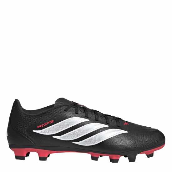 Adidas Mens  Predator Club Firm Ground Football Boots Black/Red 