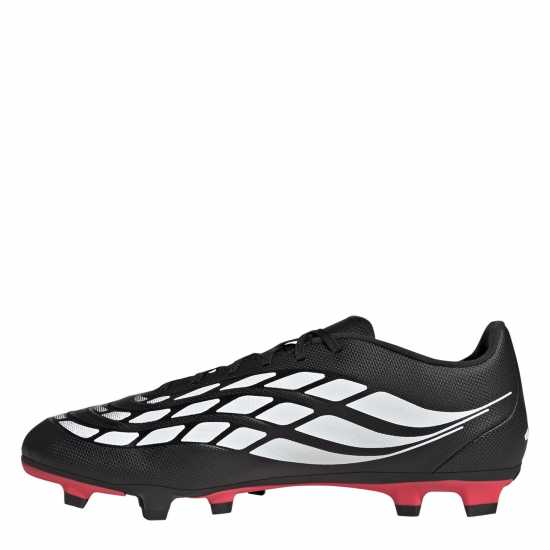Adidas Mens  Predator Club Firm Ground Football Boots Black/Red 