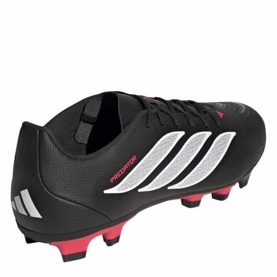 Adidas Mens  Predator Club Firm Ground Football Boots Black/Red 