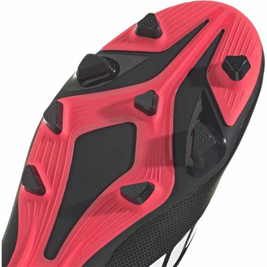 Adidas Mens  Predator Club Firm Ground Football Boots Black/Red 