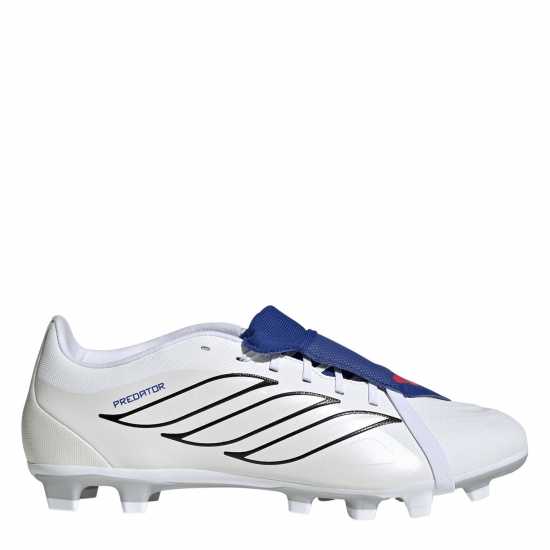 Adidas Mens  Predator Fold-Over Tongue Club Firm Ground Football Boots White/Blue 