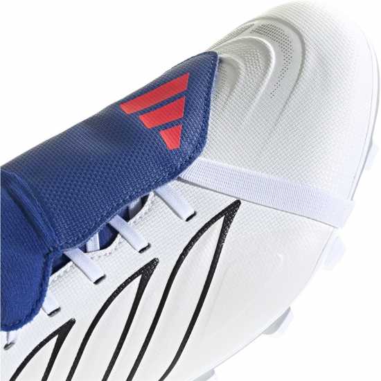 Adidas Mens  Predator Fold-Over Tongue Club Firm Ground Football Boots White/Blue 