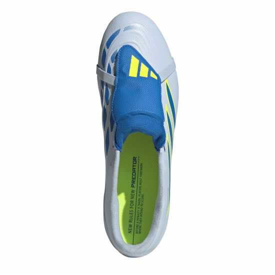 Adidas Mens  Predator Fold-Over Tongue Club Firm Ground Football Boots Blue/Yellow 