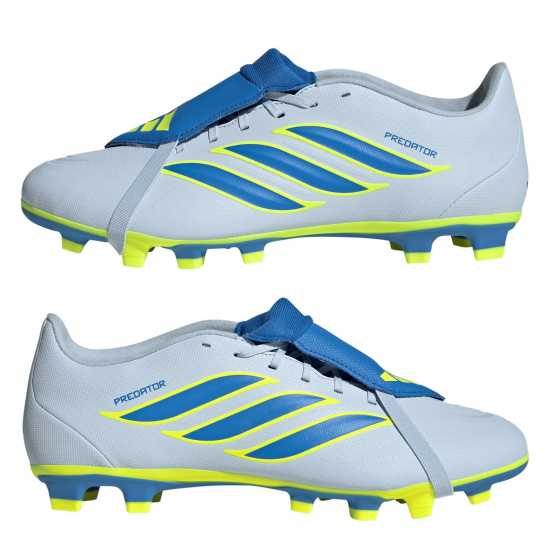 Adidas Mens  Predator Fold-Over Tongue Club Firm Ground Football Boots Blue/Yellow 