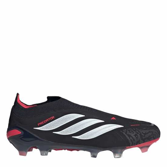 Adidas Mens  Predator Elite Laceless Firm Ground Football Boots Black/Red 