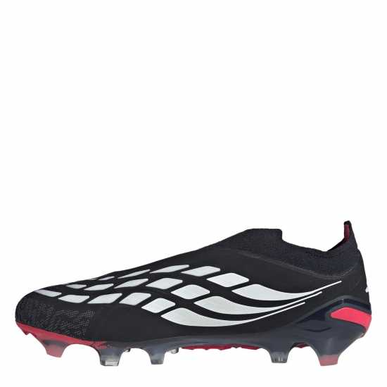Adidas Mens  Predator Elite Laceless Firm Ground Football Boots Black/Red 