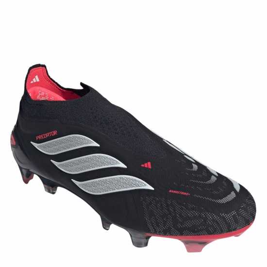 Adidas Mens  Predator Elite Laceless Firm Ground Football Boots Black/Red 