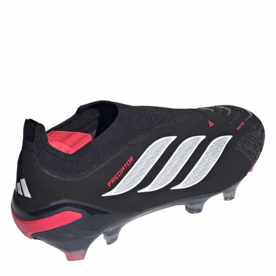 Adidas Mens  Predator Elite Laceless Firm Ground Football Boots Black/Red 