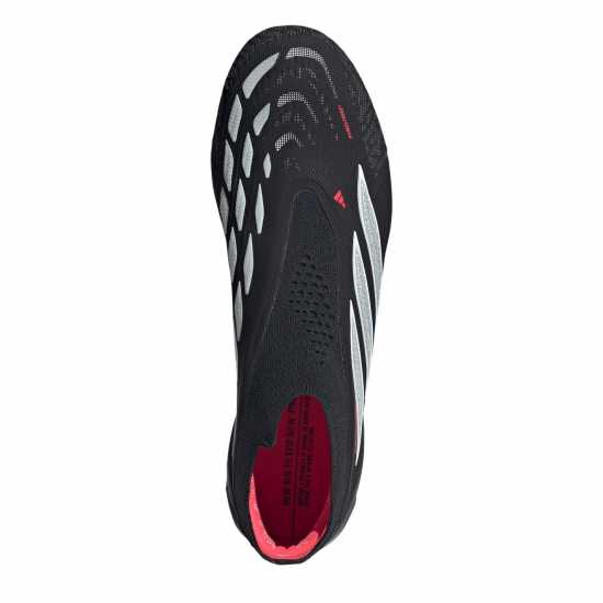 Adidas Mens  Predator Elite Laceless Firm Ground Football Boots Black/Red 