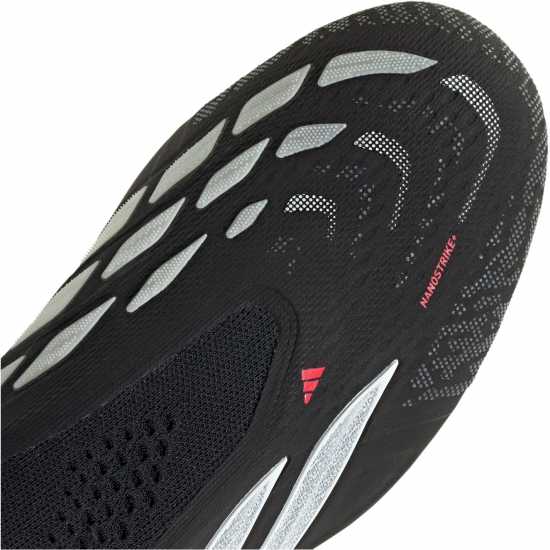 Adidas Mens  Predator Elite Laceless Firm Ground Football Boots Black/Red 