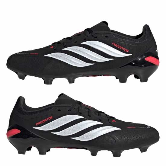 Adidas Mens Predator League Firm Ground Football Boots Black/Red Adidas Mens Predator League Firm Ground Football Boots Black/Red