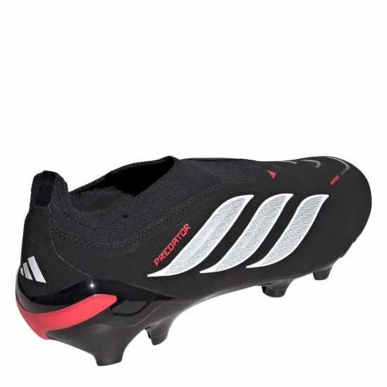 Adidas Mens  Predator League Laceless Firm Ground Football Boots Black/Red 