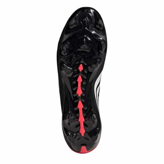 Adidas Mens  Predator League Laceless Firm Ground Football Boots Black/Red 