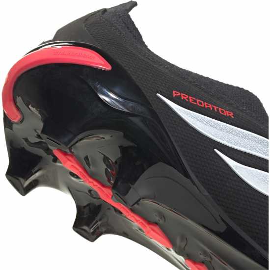 Adidas Mens  Predator League Laceless Firm Ground Football Boots Black/Red 