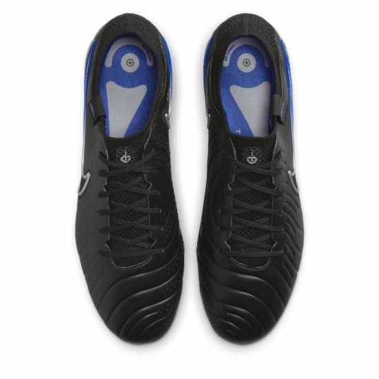 Nike Tiempo Legend 10 Elite Firm Ground Football Boots Black/Chrome Мъжки футболни бутонки