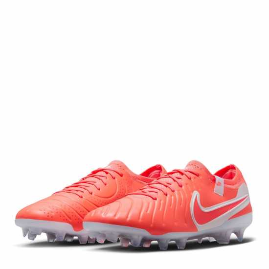 Nike Tiempo Legend 10 Elite Firm Ground Football Boots Червено/Бяло 