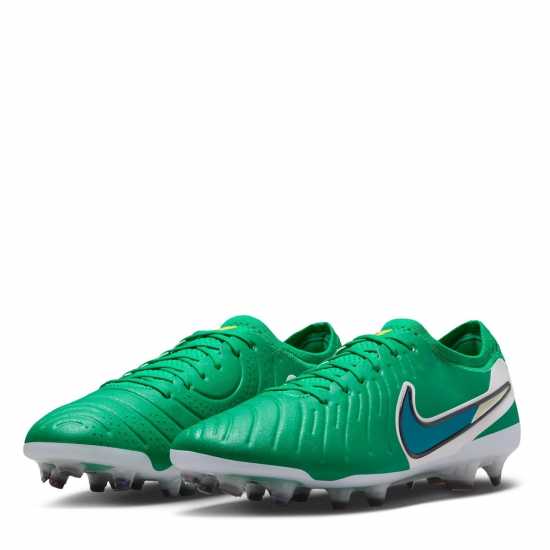 Nike Tiempo Legend 10 Elite Adults Firm Ground Football Boots Green/Black 